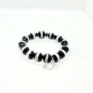 Tibetan and hematite bracelet